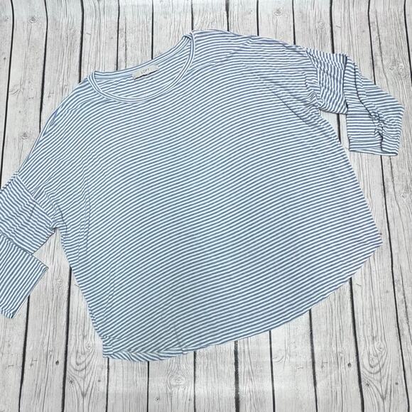 Ann Taylor LOFT Striped Oversized Blouse Size Medium - Picture 1 of 3